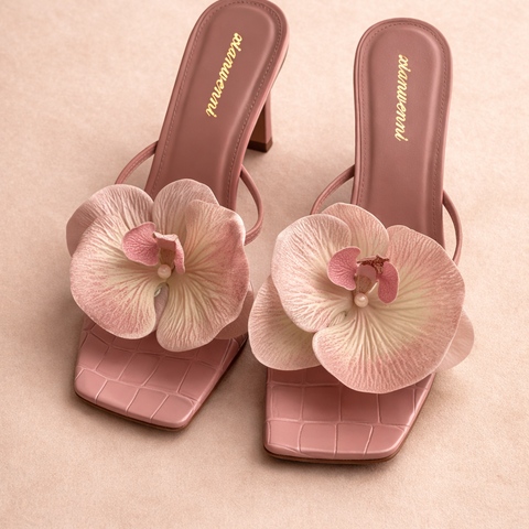 IRIS FLORAL STRAPPY HEELS