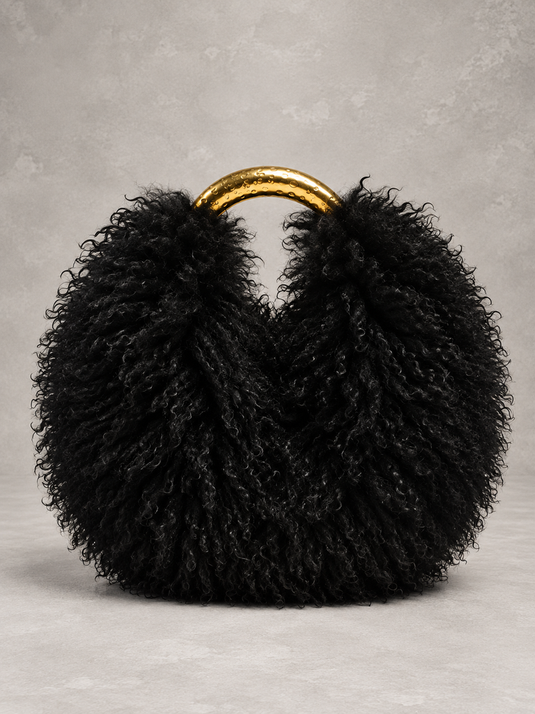LUNA FAUX FUR HANDLE BAG