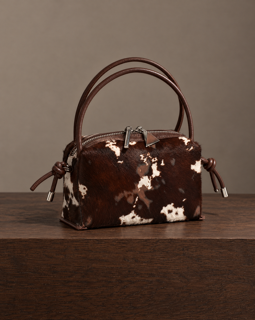 TAYLOR REAL FUR COW PRINT BAG