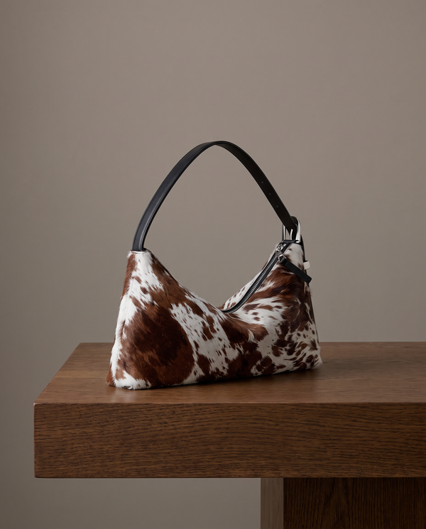 SIENNA FUR COW PRINT BAG
