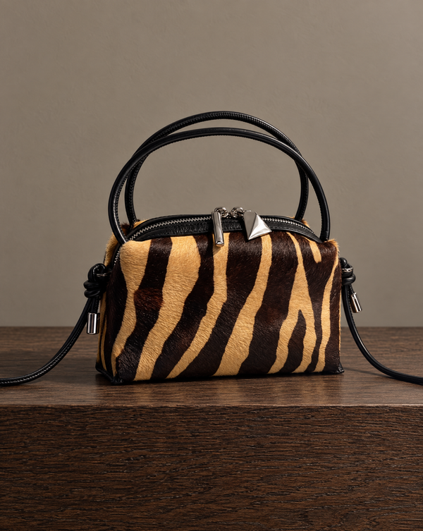 JASMINE REAL FUR ZEBRA PRINT BAG