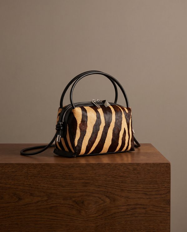 JASMINE REAL FUR ZEBRA PRINT BAG
