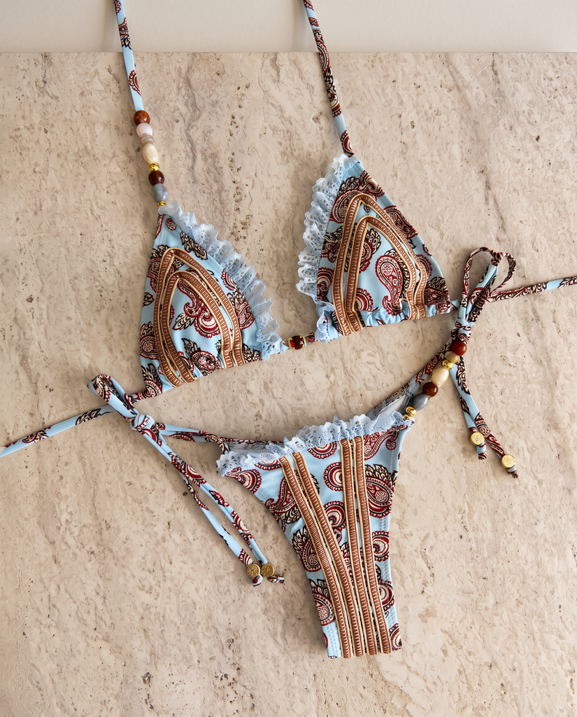 ATHENA PAISLEY TWO PIECE SWIMSUIT SET