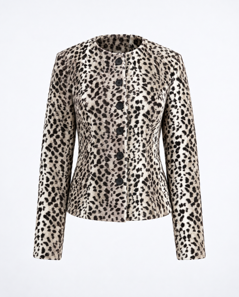 ZELLA LEOPARD FAUX FUR JACKET