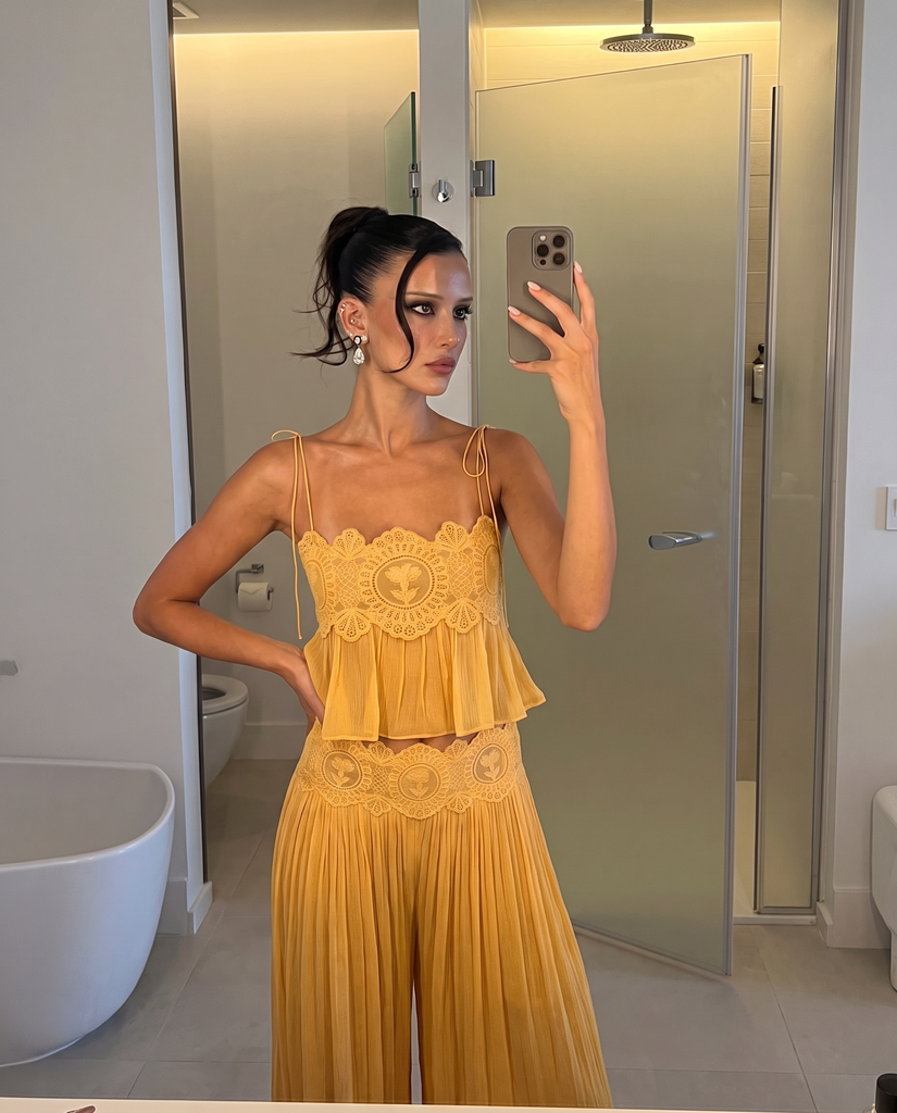 BELLA LUNA LACE TOP & BALLOON PANT SET
