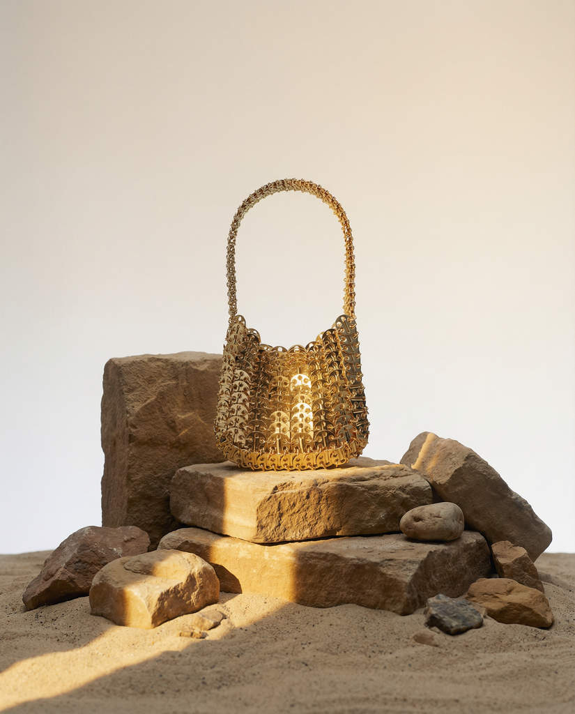 CARRIE GOLD METAL BAG