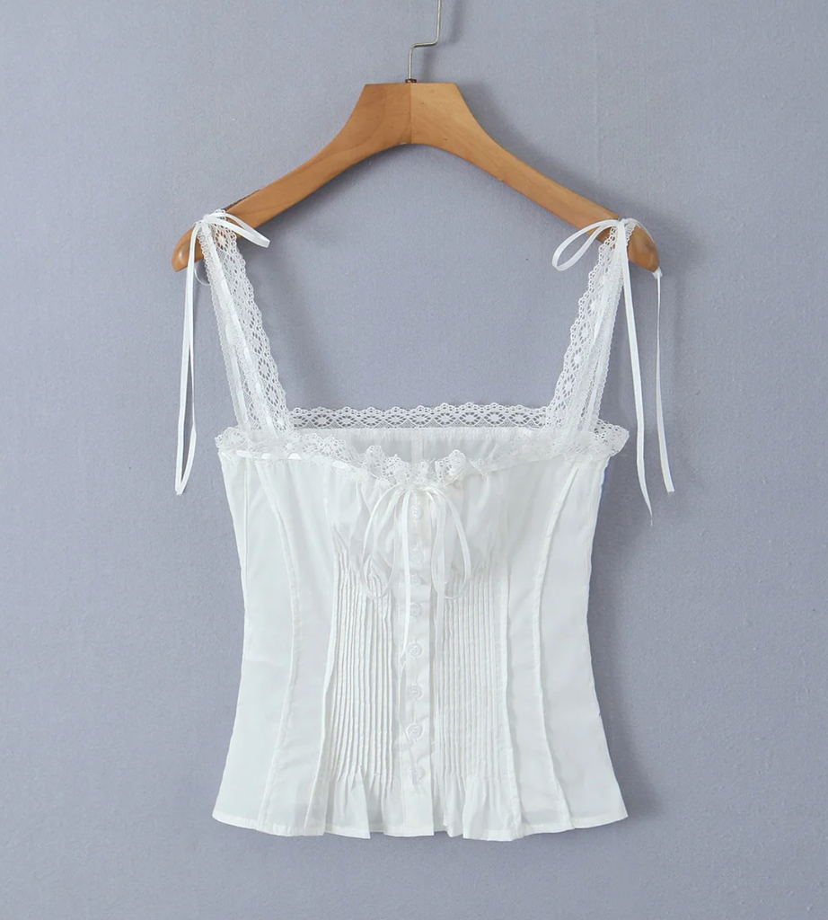 GRACIE COTTON COQUETTE TOP