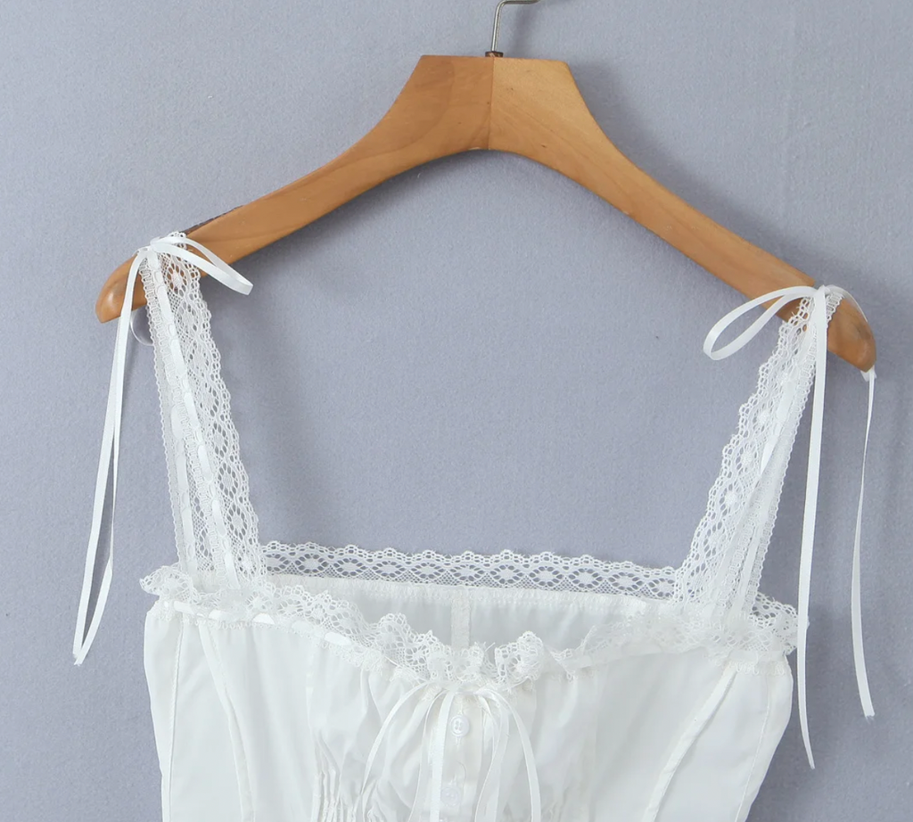 GRACIE COTTON COQUETTE TOP