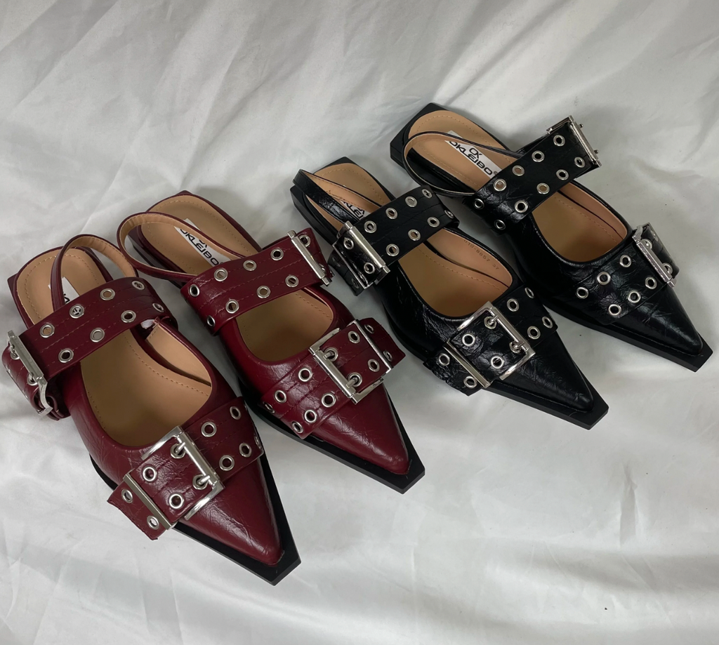 WES SLINGBACK BUCKLE FLATS