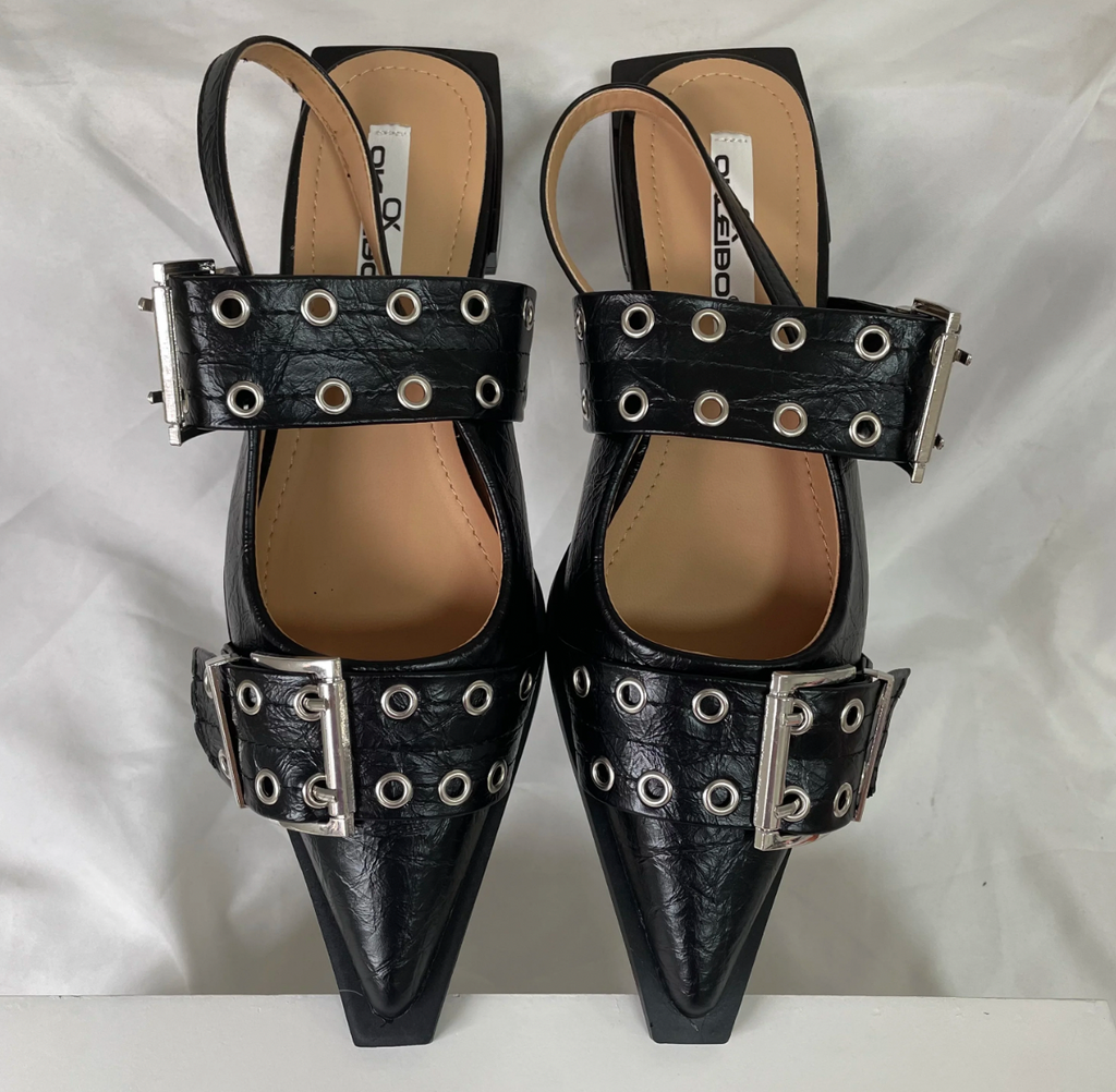 WES SLINGBACK BUCKLE FLATS