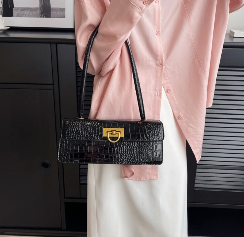 JANICE FAUX CROC MINIMAL BAG