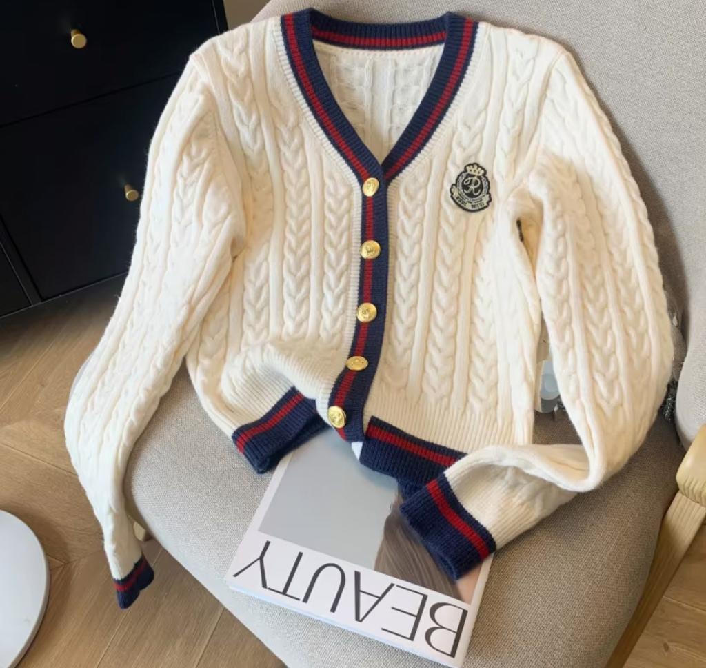 LOLI STRIPED PREPPY SWEATER