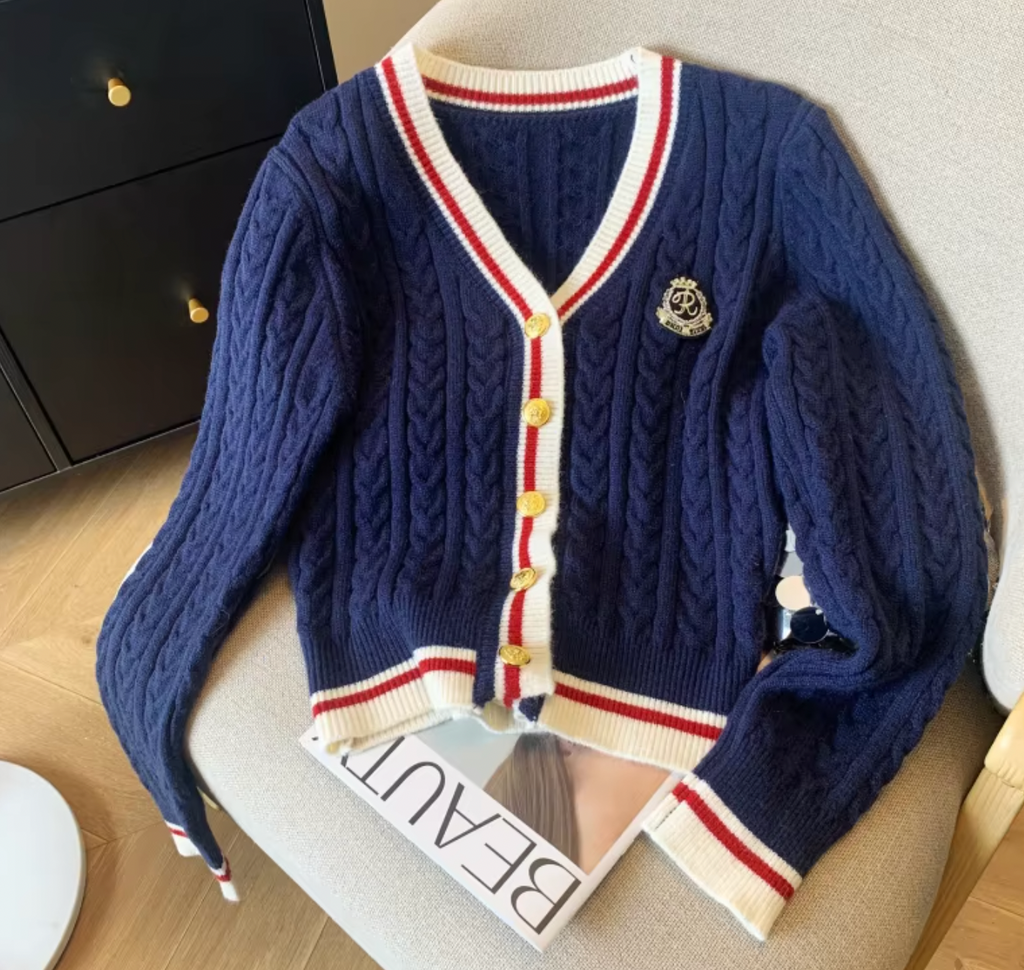 LOLI STRIPED PREPPY SWEATER