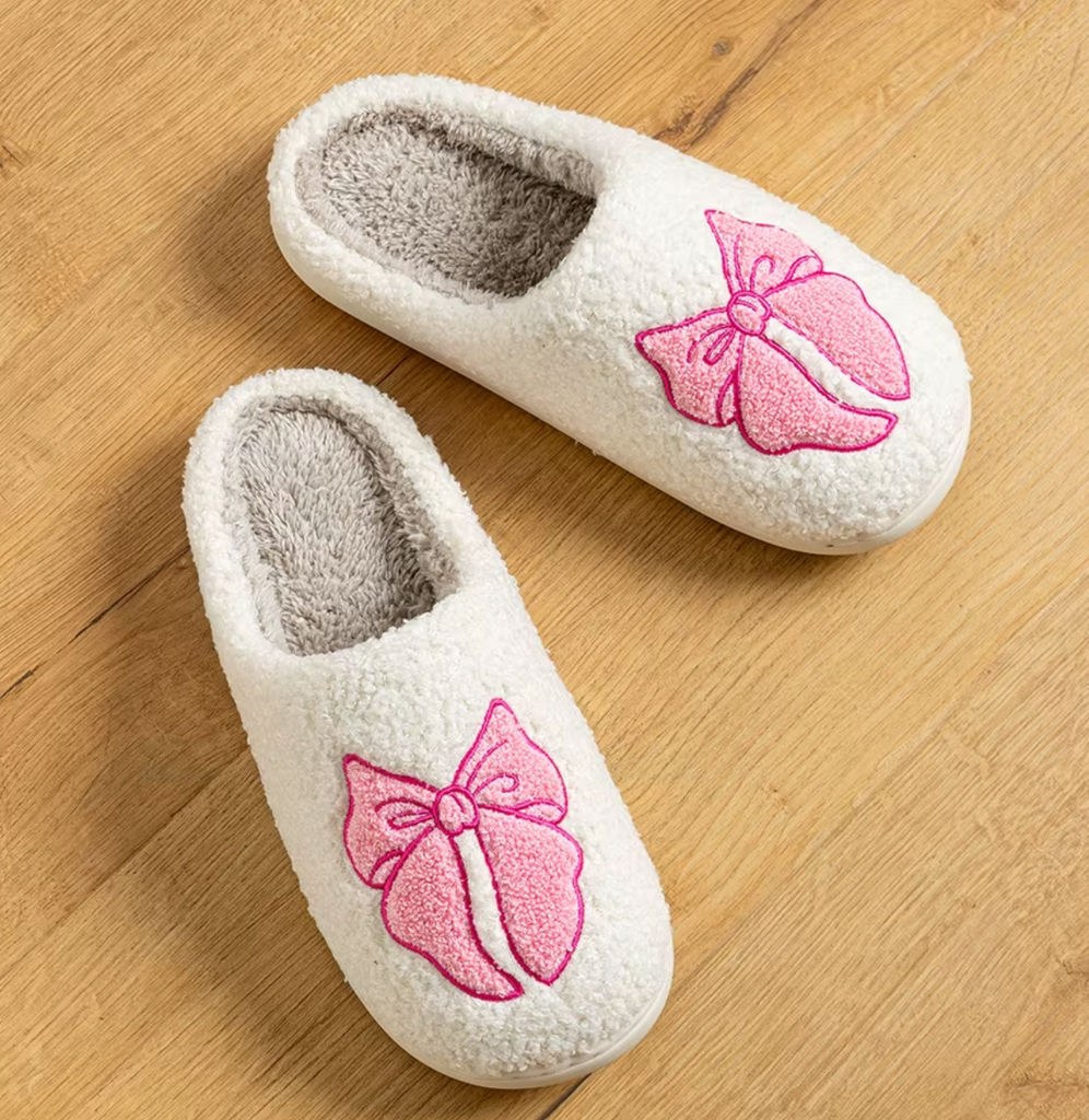 LANA BOW PLUSHIE SLIPPERS