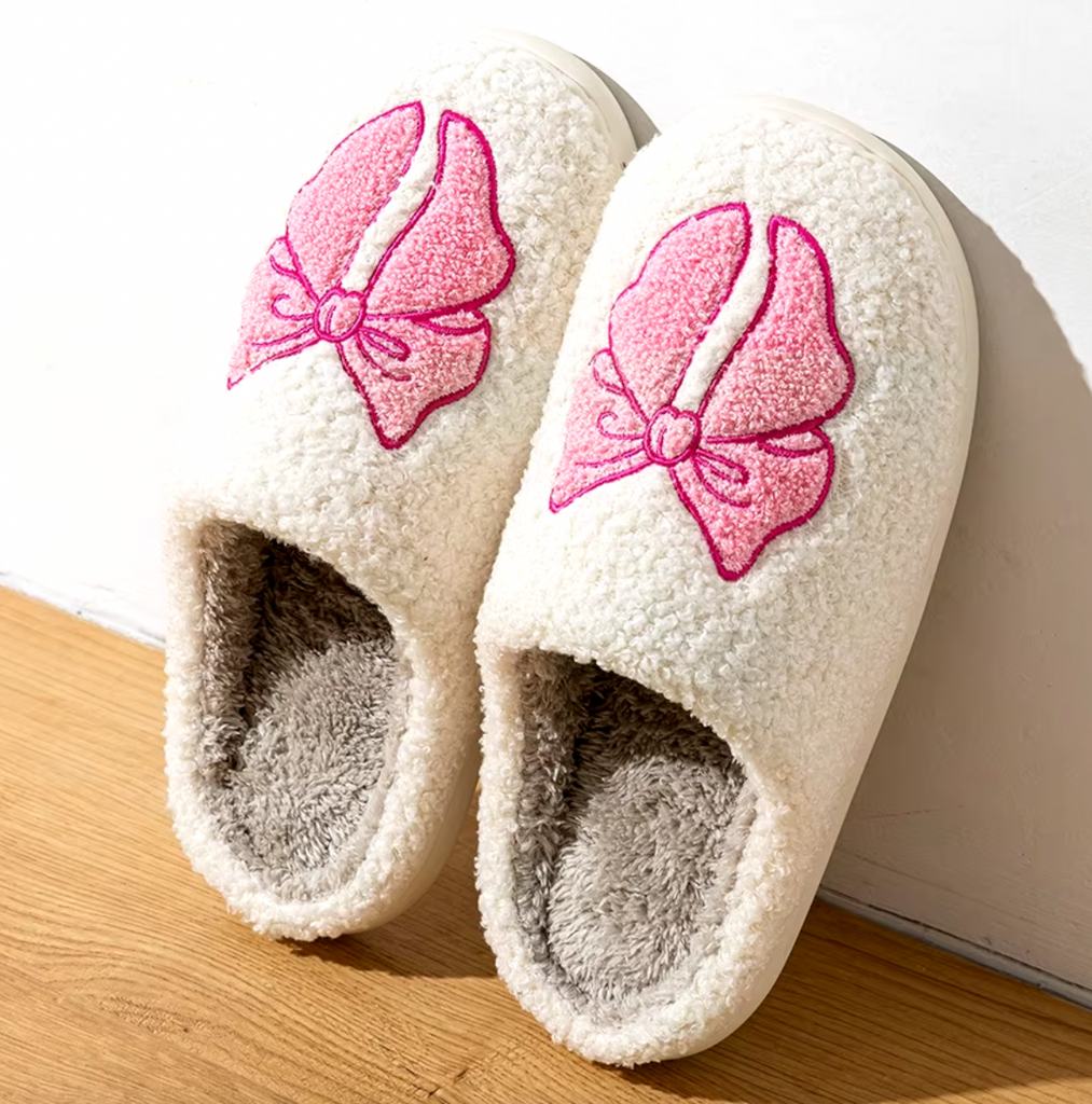 LANA BOW PLUSHIE SLIPPERS