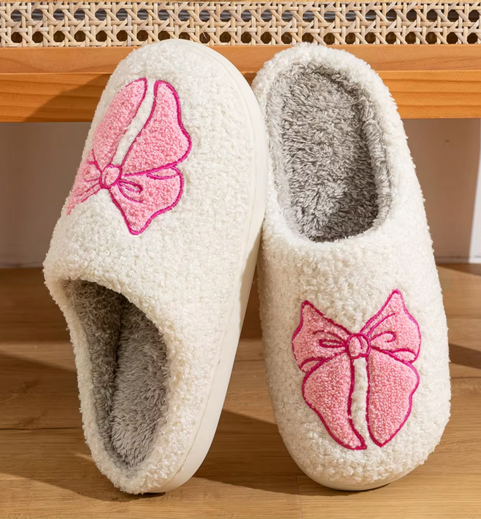 LANA BOW PLUSHIE SLIPPERS