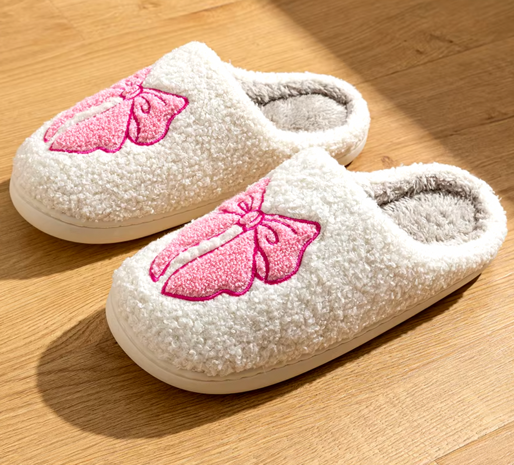 LANA BOW PLUSHIE SLIPPERS