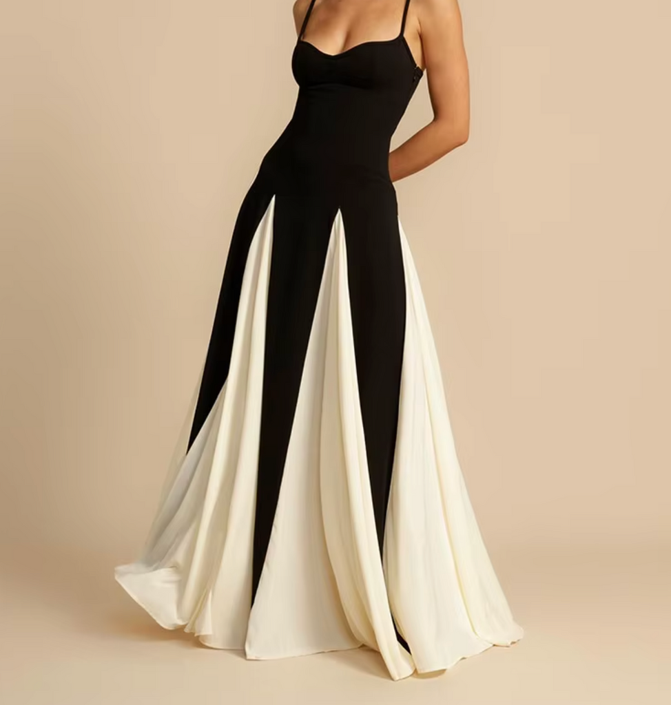 DYNASTY BLACK WHITE GOWN