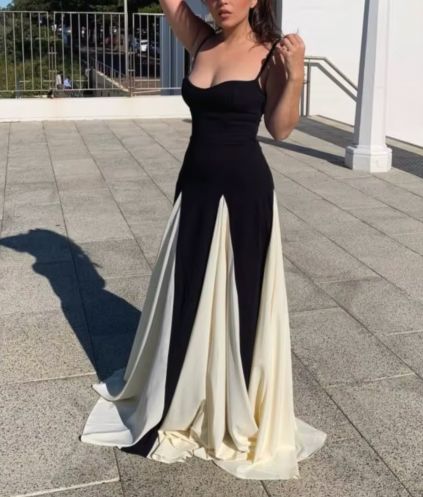 DYNASTY BLACK WHITE GOWN