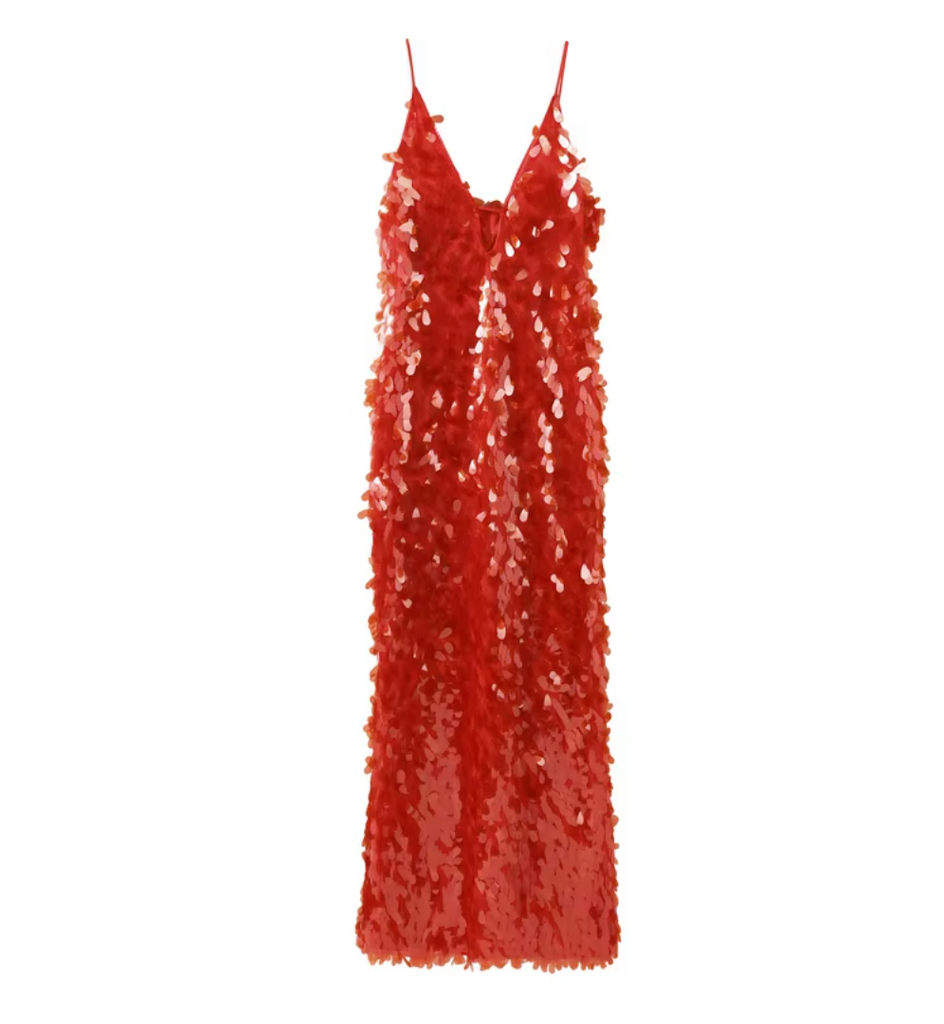 ROUGE SEQUIN MAXI DRESS