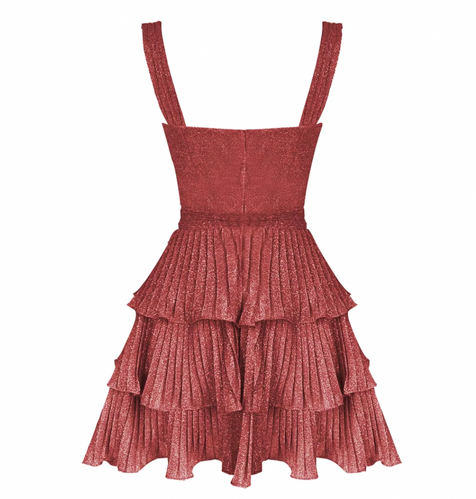 PENNY STARFISH CUTOUT PLEATED DRESS