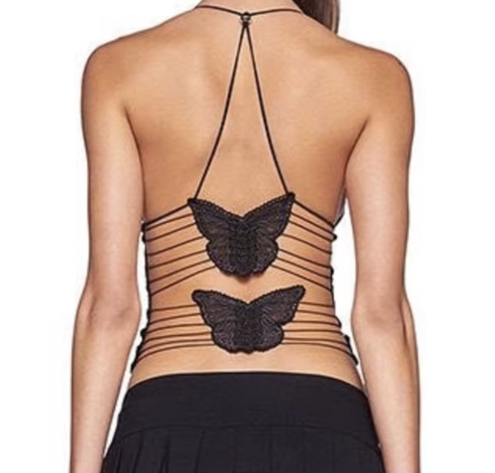 EMILE SHEER BUTTERFLY BACK CAMI