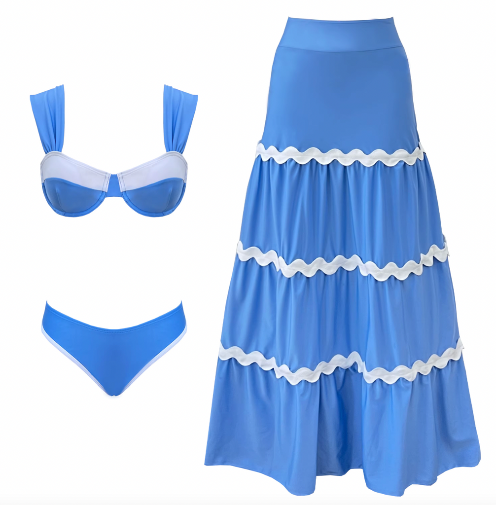 BRAN 3 PC SWIM AND SKIRT SET