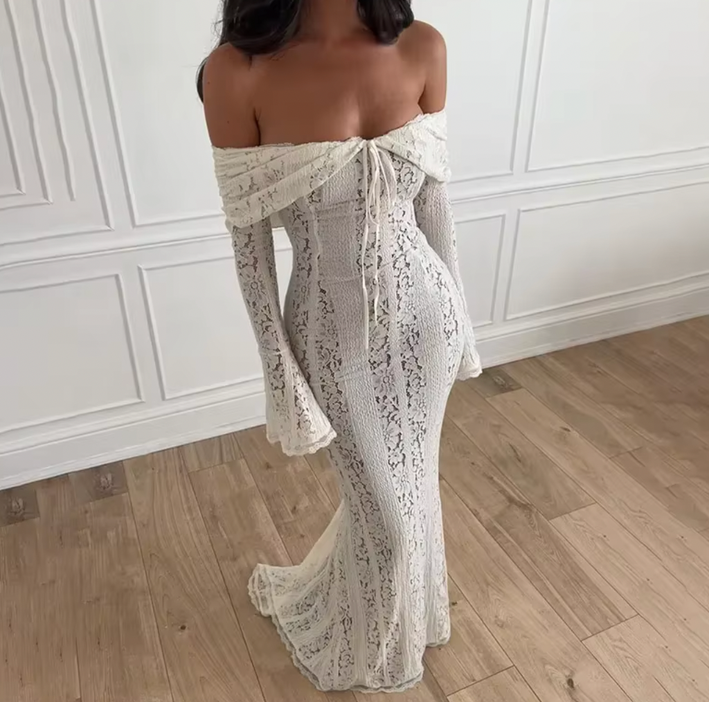 ANGELINA OFF THE SHOULDER LACE DRESS