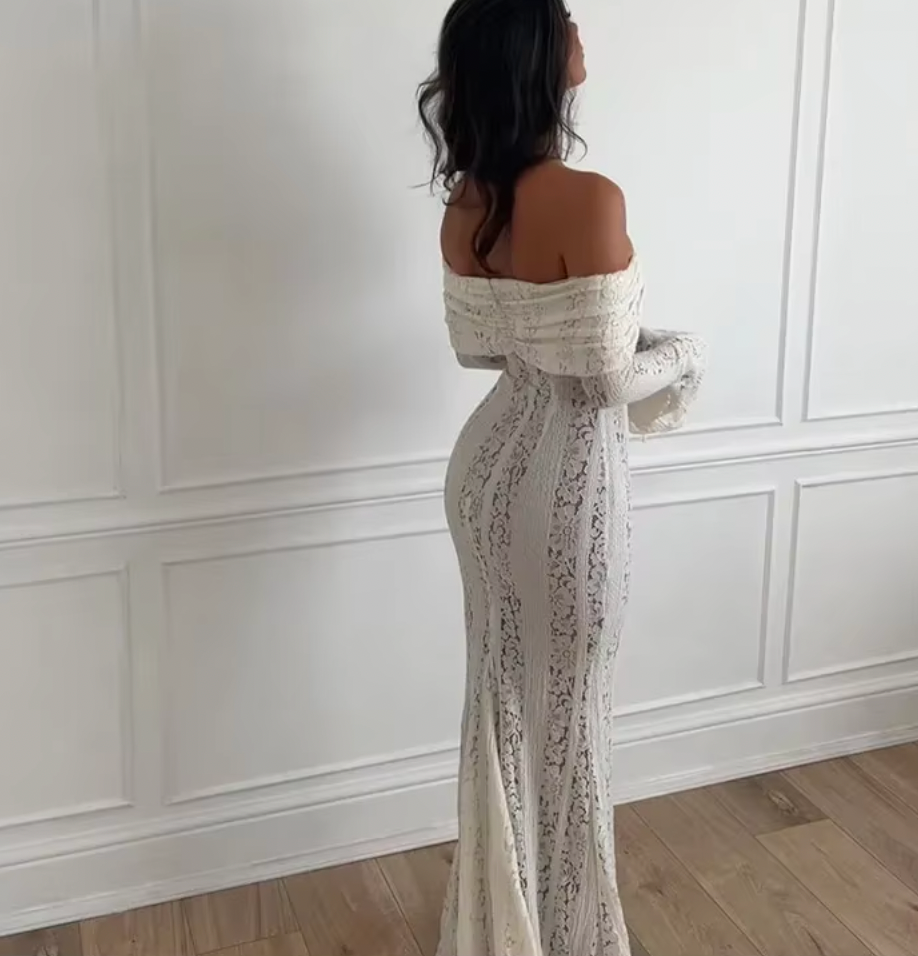 ANGELINA OFF THE SHOULDER LACE DRESS