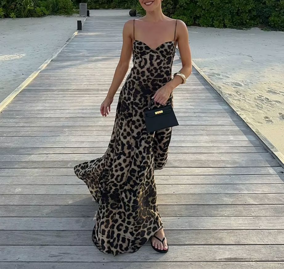 JAYLYN LEOPARD MAXI DRESS