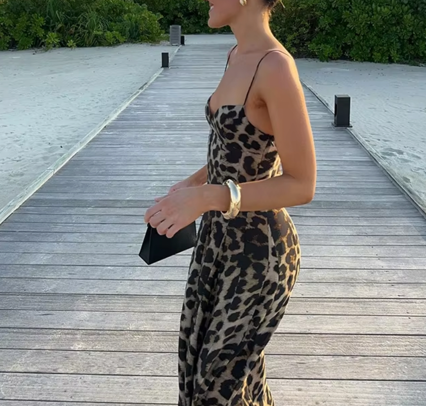 JAYLYN LEOPARD MAXI DRESS