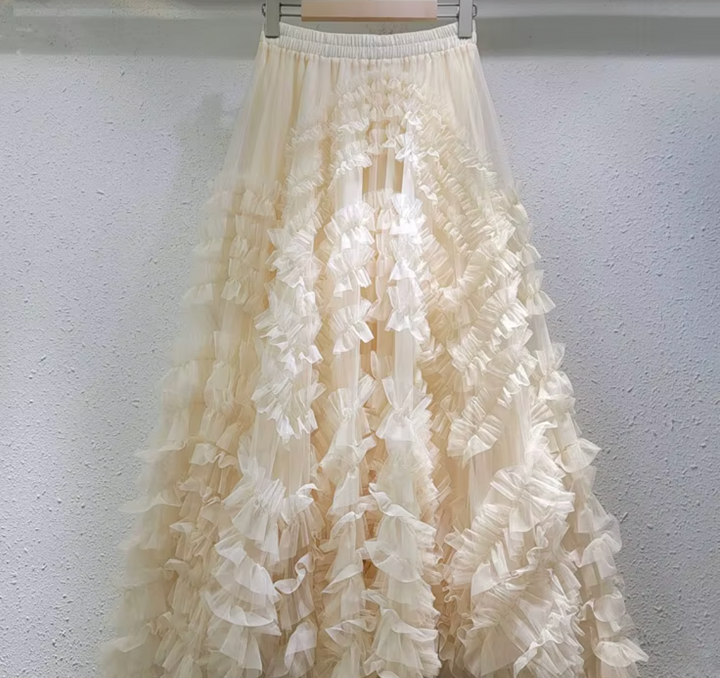 LORI RUFFLE MAXI SKIRT