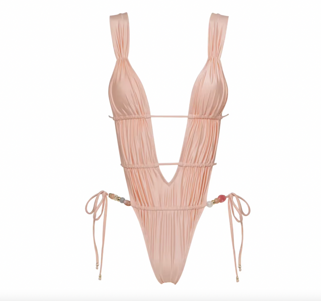MARISSA PINK MONOKINI RUCHED SWIMSUIT