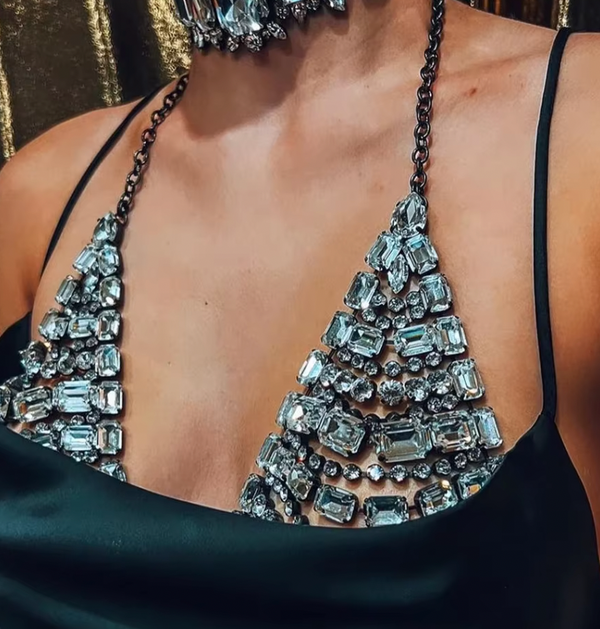 SABLE RHINESTONE BRA TOP