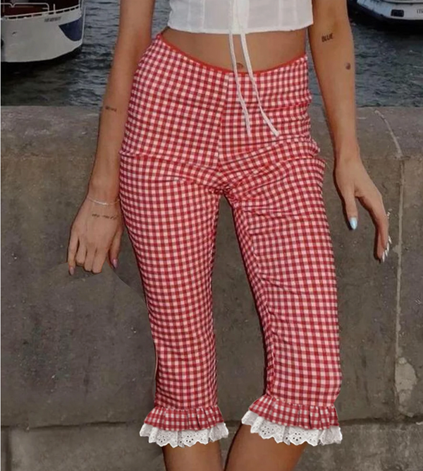 ISOLA GINGHAM LACE PANTS