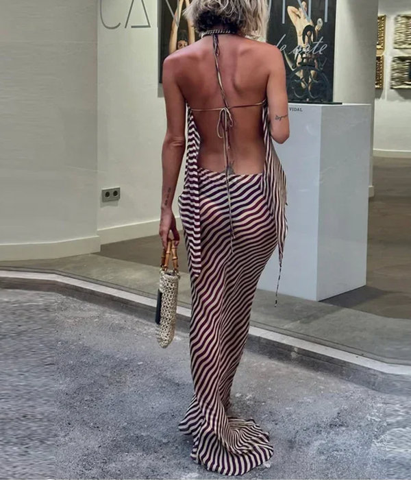 ROAN 2 PC SHEER ZEBRA TOP & PANT SET