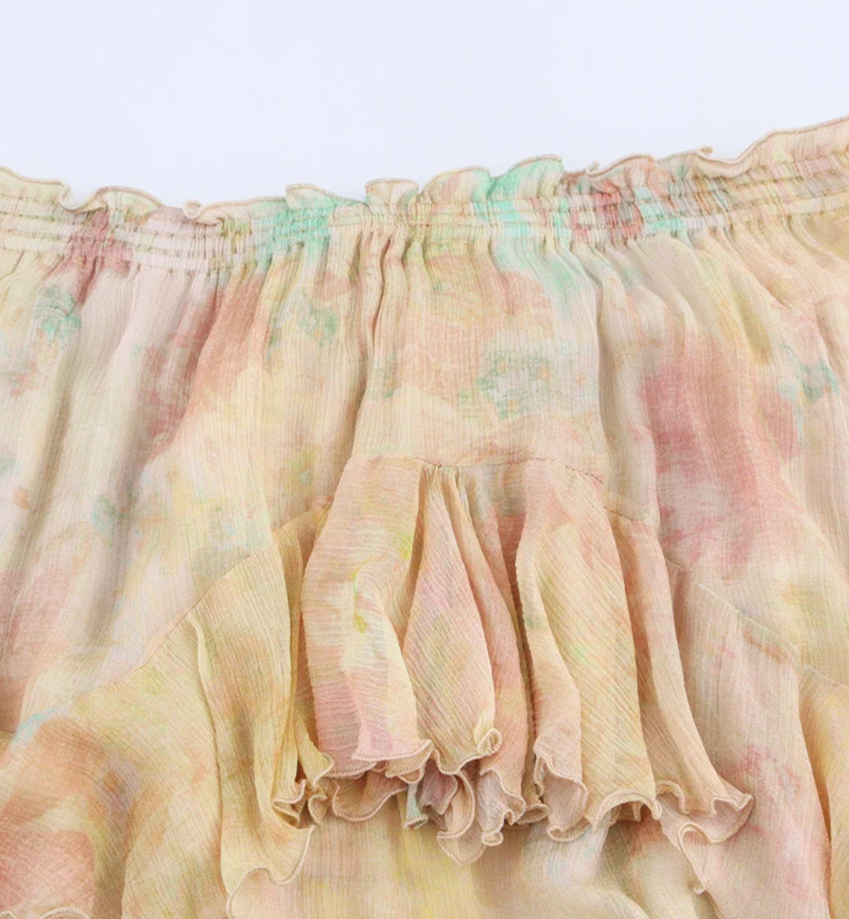 JACKI FLORAL CHIFFON SKIRT