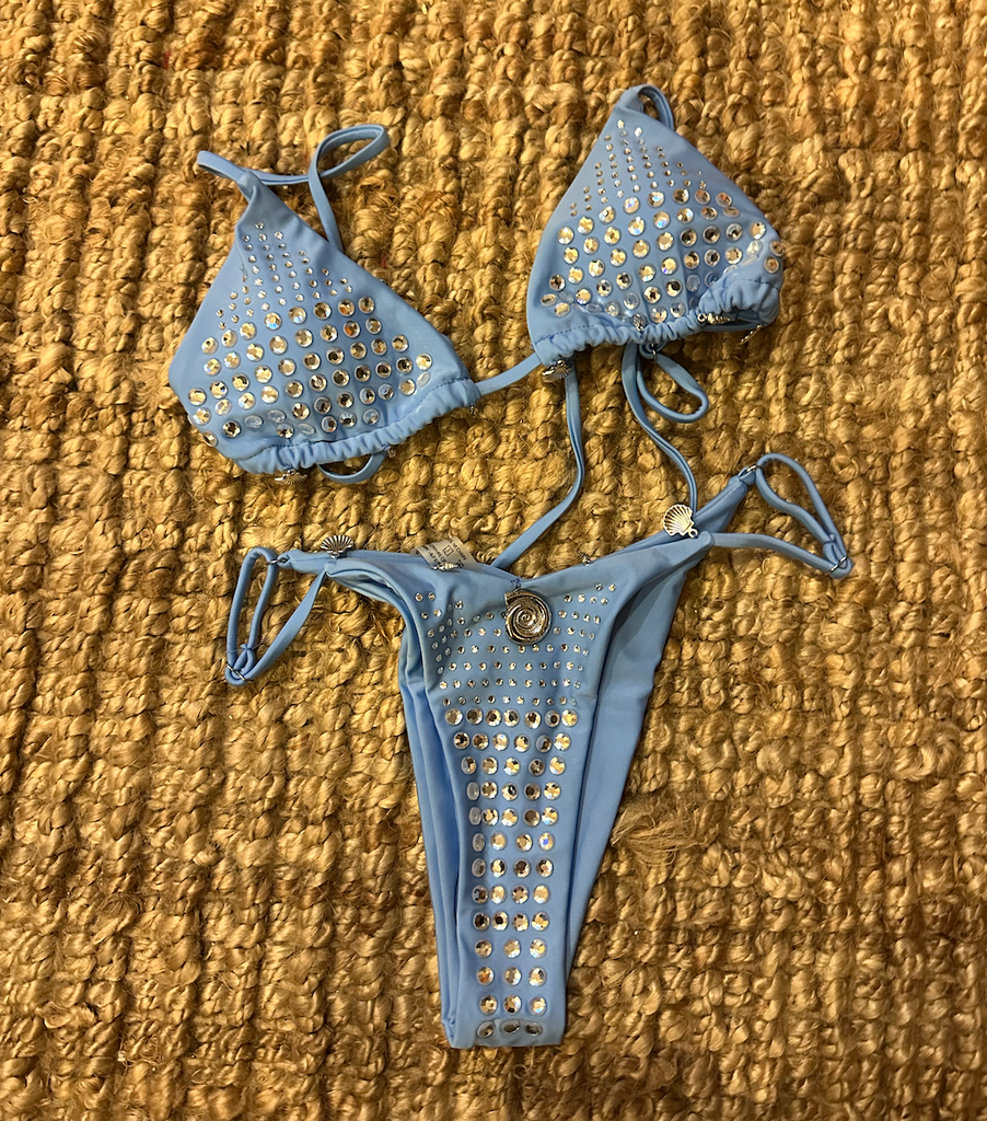 IZZI RHINESTONE SEASHELL BIKINI SET