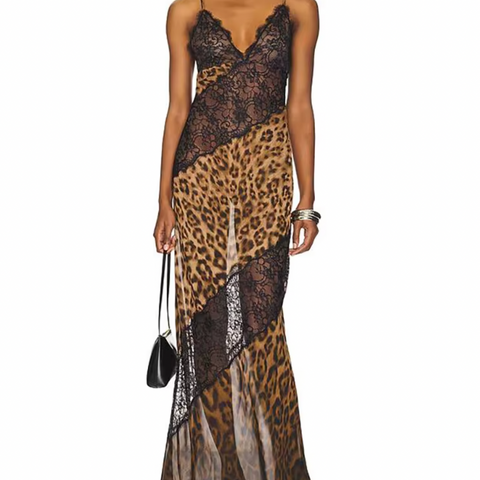 DEB LEOPARD LACE MAXI DRESS