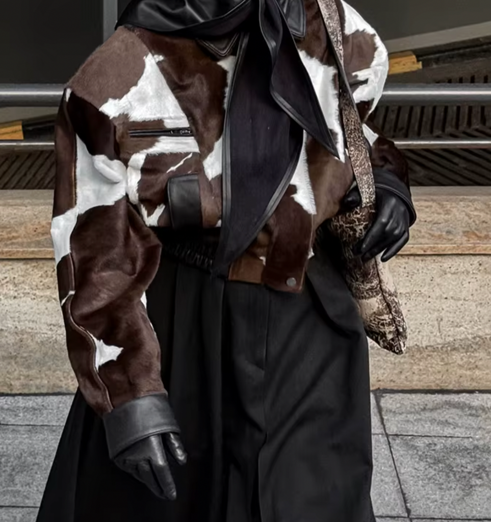 LIA COW PRINT JACKET