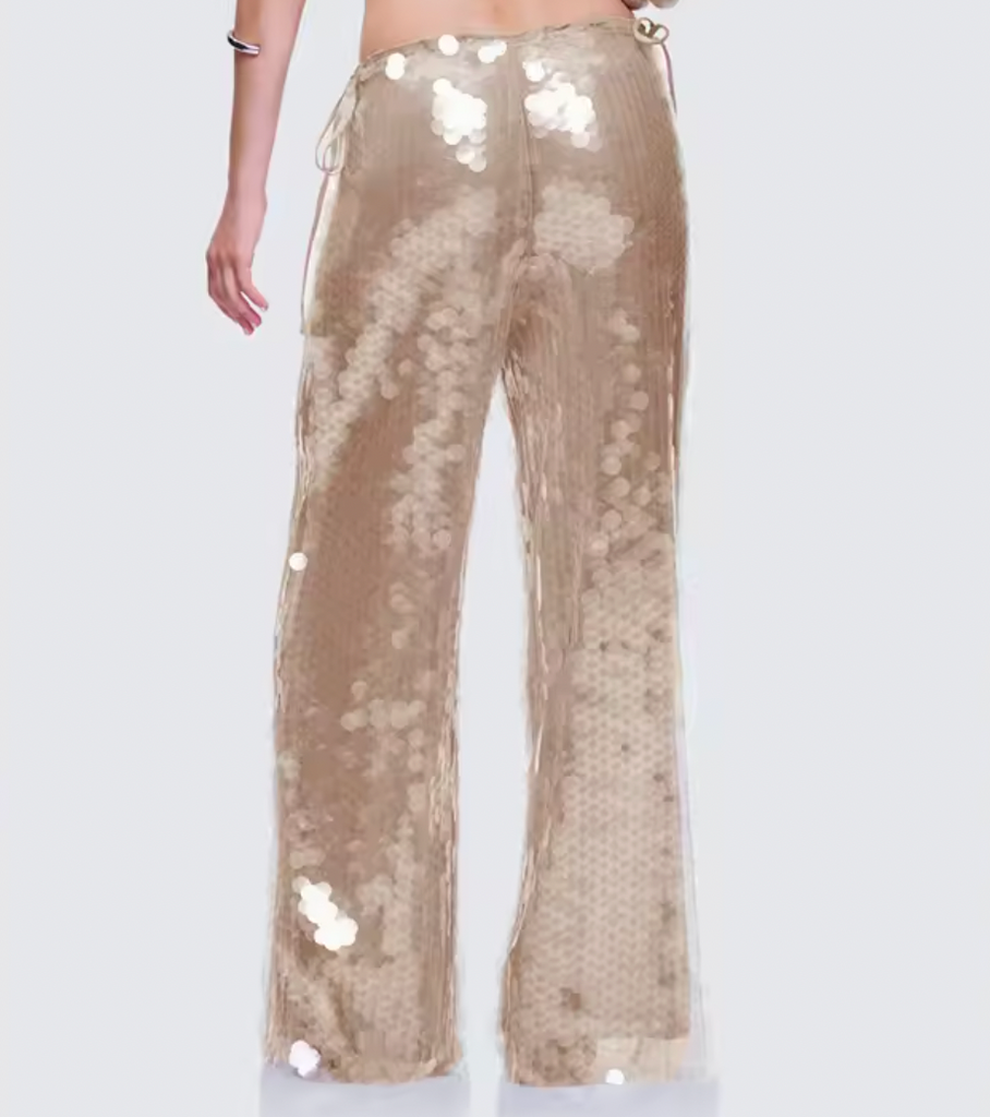 SAMYA BEIGE SEQUIN PANT