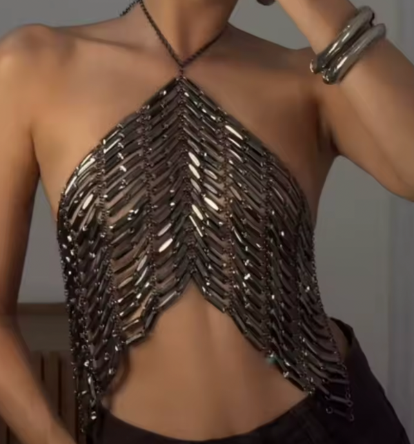 BIANA HALTER BEADED TOP