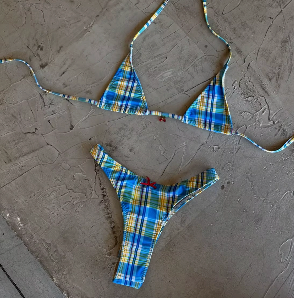 TAMI PLAID BIKINI SET