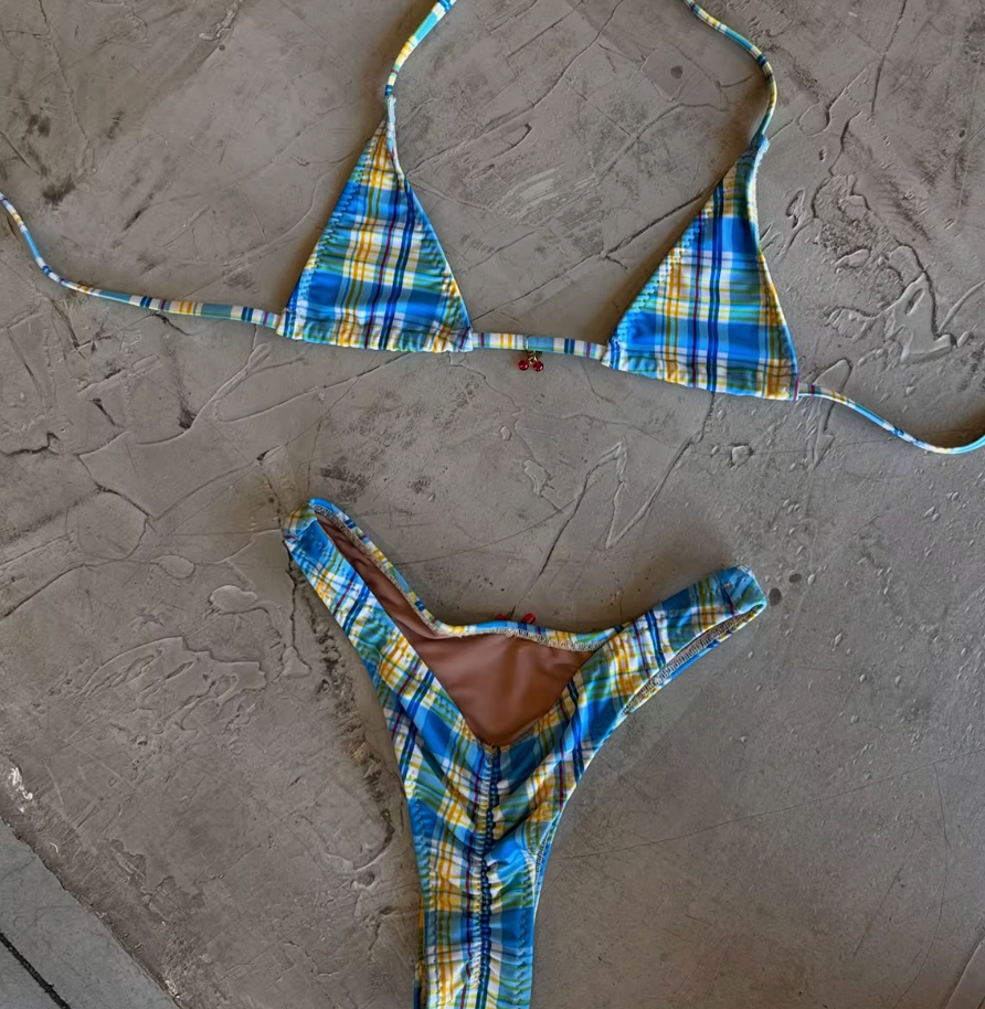 TAMI PLAID BIKINI SET
