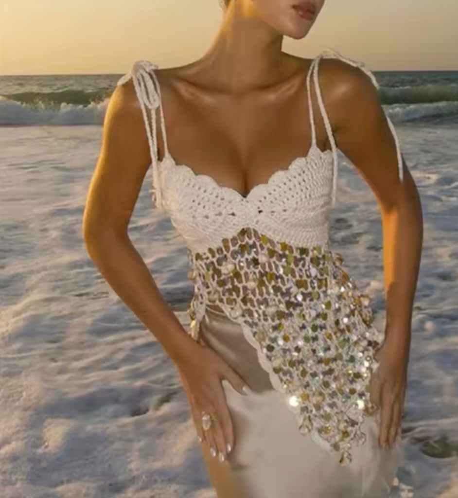 ILYA CROCHET SEASHELL CROCHET TOP
