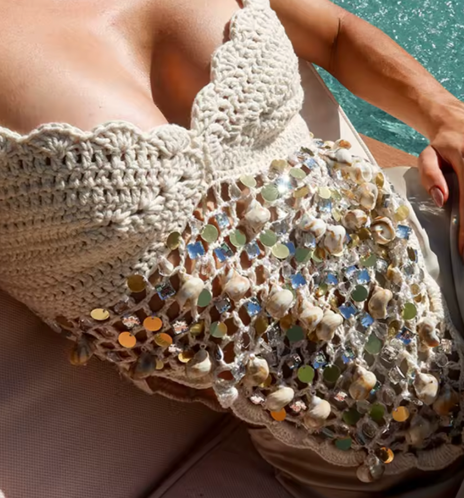 ILYA CROCHET SEASHELL CROCHET TOP