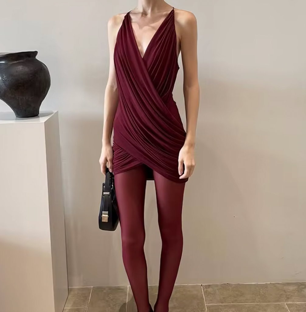 MALIBU DRAPED MINI DRESS