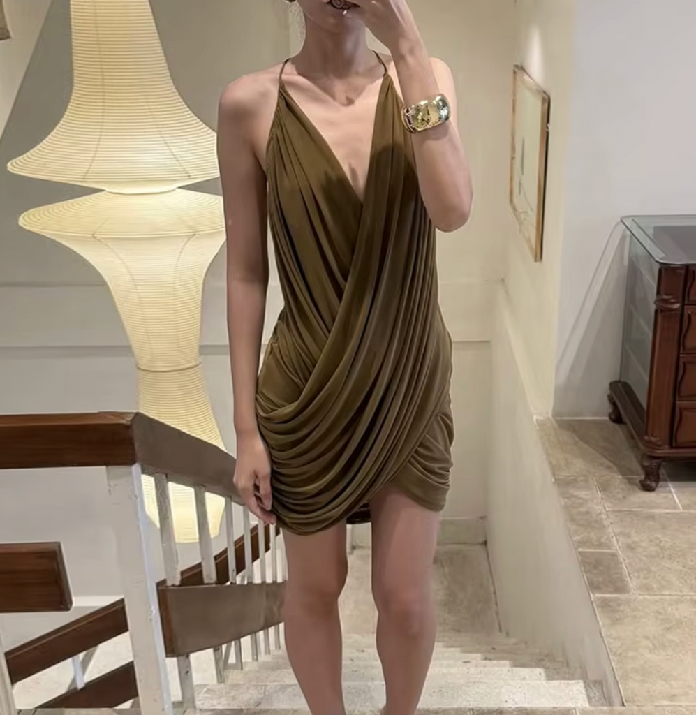 MALIBU DRAPED MINI DRESS