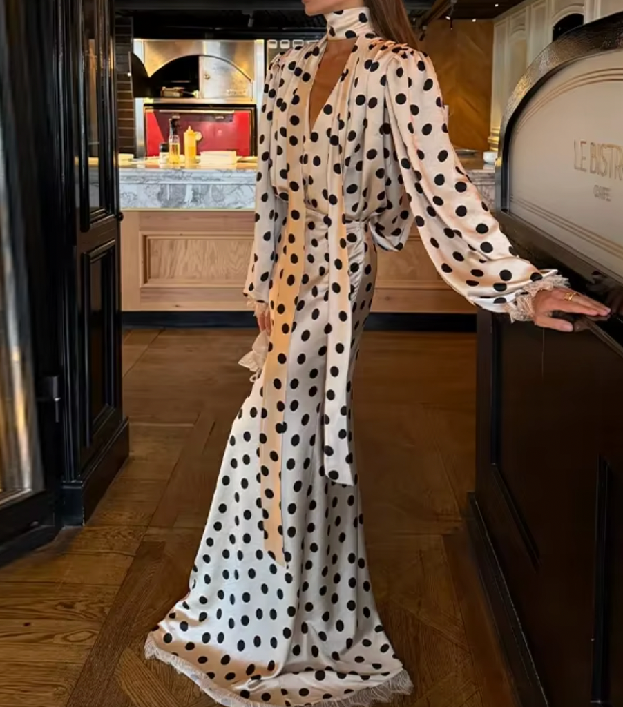 CAMILLE POLKA DOT 2 PC TOP & SKIRT SET