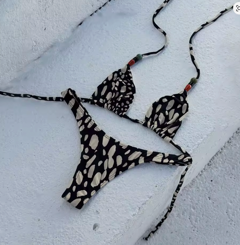 MILA ABSTRACT PRINT BIKINI SET